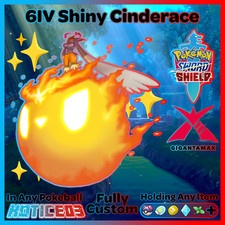 Pokemon Sword and Shield ✨ULTRA SHINY CINDERACE✨ 6IV GMAX EVs Battle Ready