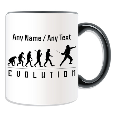 Personalisierte Geschenk Fecht Tasse Spardose Tasse Evolution Design Team Spieler Name