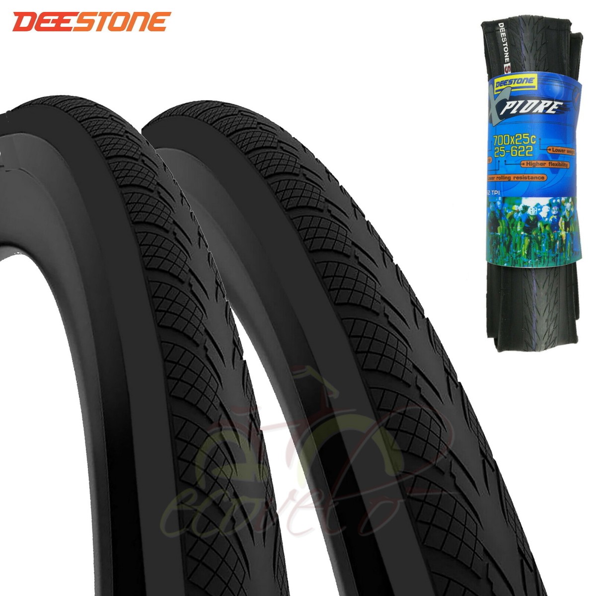 TYRES 700 x 25 C DEESTONE 25-622 ON OFF ROAD GRAVEL RACING FIXED