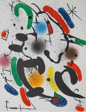 Joan Miro Original Stone Lithograph VI Mourlot 1972 Limited ed. Rare