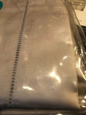 Ralph Lauren 624 VTG SILVER Solid Hemstitch Langdon Wyatt Standard Sham MSRP 115