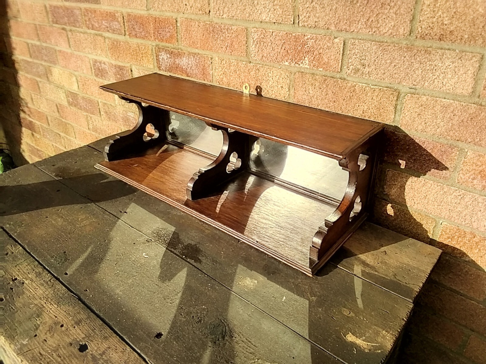 Antique WallShelf Mirror Church Salvage eBay