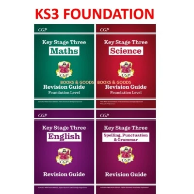 KS3 Years 7-9 Maths Science English Study Guide Foundation Key Stage 3 CGP X