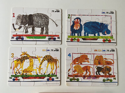 Eric Carle 4 in 1 Holz Puzzle 1,2,3 to the Zoo Rar