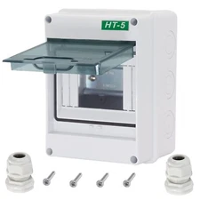 Breaker Box Distribution Protection Box, IP65 Clear Cover Electrical Box, ABS...