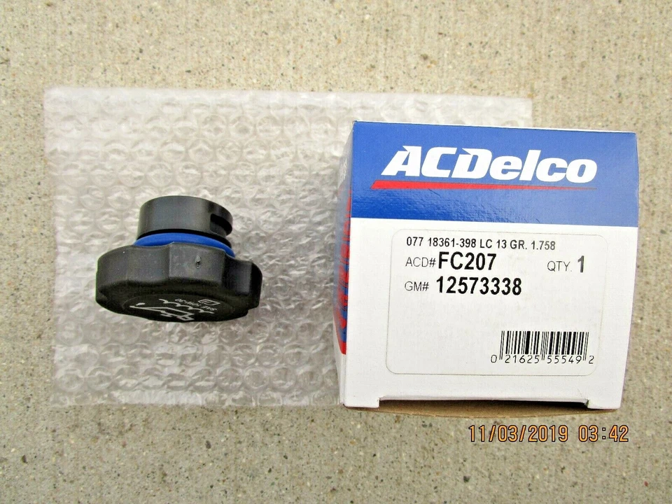 GM GMC CHEVY PONTIAC 12573338 ACDELCO FC-207 ENGINE OIL FILLER FLUID CAP OEM NEW - Image 2 of 3