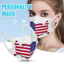  3 Pack  Face Mask American Flag Washable Reusable