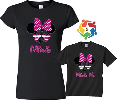 Minnie mommy + me Polka Dot Bow Mama-mini Mouse Mommy and Me Shirt,polka Dot  main image 3