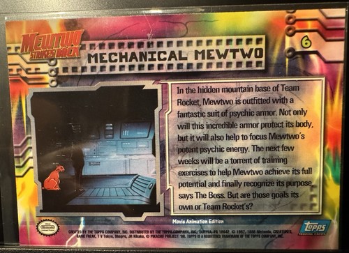 Mechanical Mewtwo #6 - Blue Logo - Non-Holo - Topps Pokemon NM - 第 2/2 張圖片