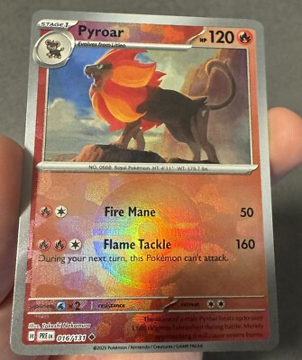 Pokemon Pyroar Poke Ball English PRE (Prismatic Evolutions) 016/131 Near Mint