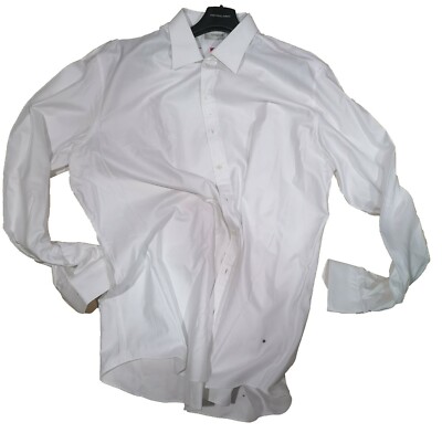 1958 Plus Size Men's Pogianti Shirt 5XL 52 Oversized White Classic Neck