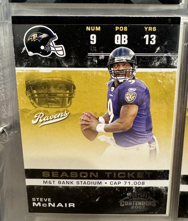 AUTO JERSEY AND Ravens Legends Trading Cards (Lamar Jackson) Ed Reed