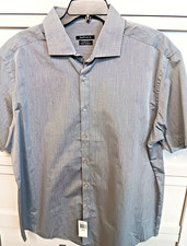 NEW with tags Van Heusen Grey Slim Fit Fresh Defense Men's Shirt Sz 17/17 1/2
