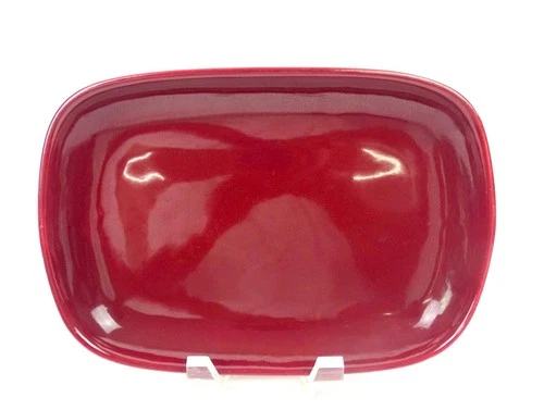 Bauer California Pottery Burgundy Oxblood 10" Rectangular Serving Plate 1940-60s