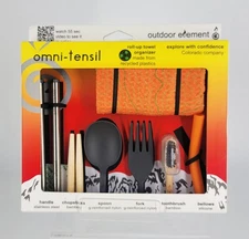 Outdoor Element Omni-Tensil 6-Piece Camping Mess & Hygeine Kit New