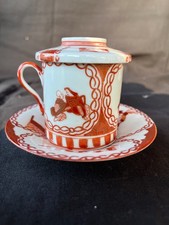 Antique Japanese HIRADO Eggshell Teacup & Saucer W Lid 1870-1890 ( 10 available)