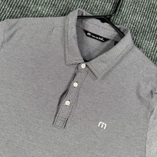 Travis Mathew Polo Shirt Mens 2XL XXL Gray Short Sleeve Casual Golf Outdoor