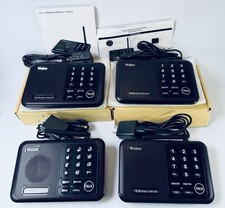 Wuloo Wireless Intercom System for Home 5280 Feet Range 10 Channel 3 Code-4 Pack