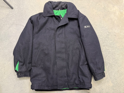 Marina Yachting Blue Wool Jacket Green Lining Italian Made Men s EU 52 Button