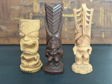 Vintage Lot Hawaii Souvenir Tiki Figures/Statues. Hawaiian Collectibles 