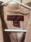 Margaret Godfrey Women’s Beige Suede Ruffle Button Lined Blazer Jacket 4 — photo 3