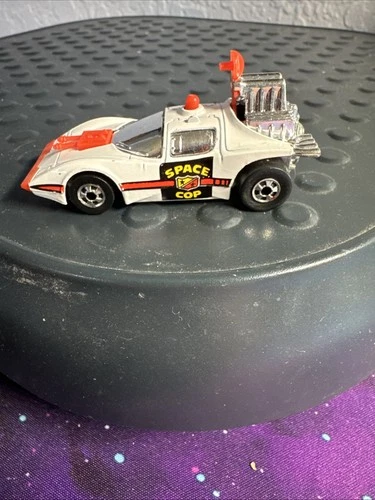 Vintage Hot Wheels 1977 Blackwall White Science Friction Space Cop Car Hong Kong