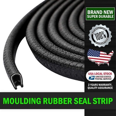 Fit Car SUV Door Edge Strip Trim Length 20Ft Black Color U Channel Edge Trim 6M