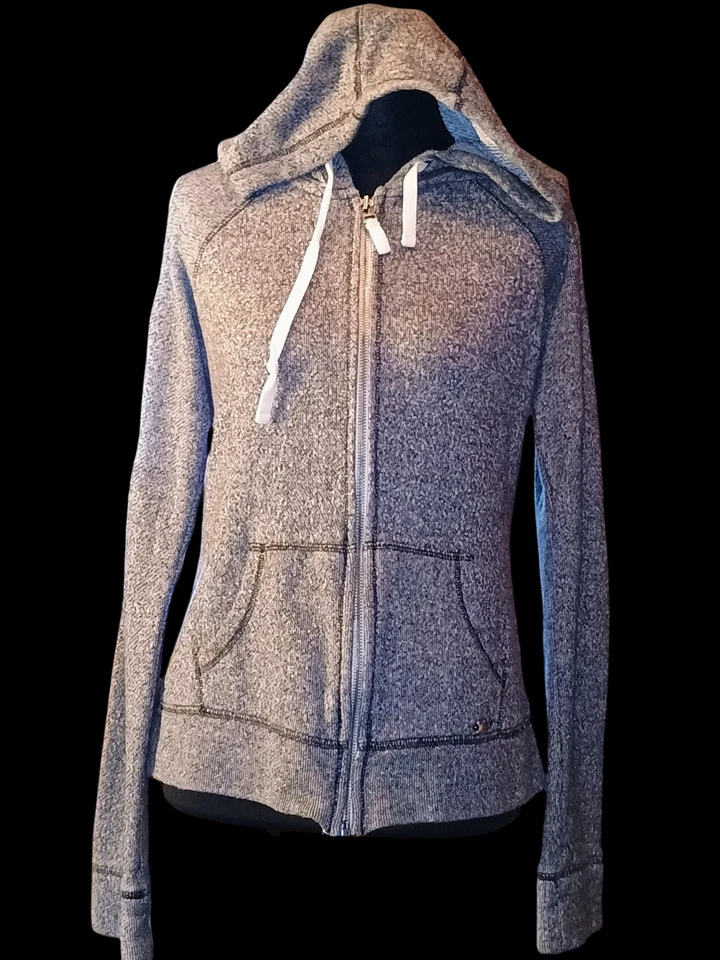Nollie Women's Medium Grayish Full Zip Hoodie With Pockets - Image 2 of 4