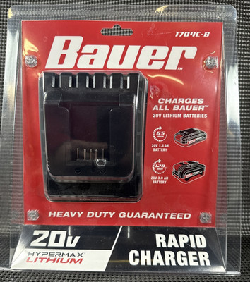 Bauer Hypermax Lithium 20V Rapid Battery Charger Model 1704C-B - Factory Sealed