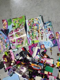 Huge LEGO Friends Bulk Lot Bricks Base Plates Instruction Mixed Parts