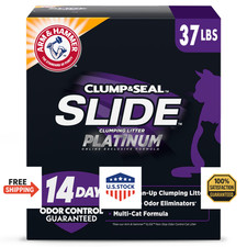 ARM  HAMMER Clump  Seal SLIDE Platinum Multi-Cat Clumping Cat Litter, 14-Day