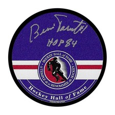 Bernie Parent (deceased) Autographed Hockey Hall of Fame Signature Puck