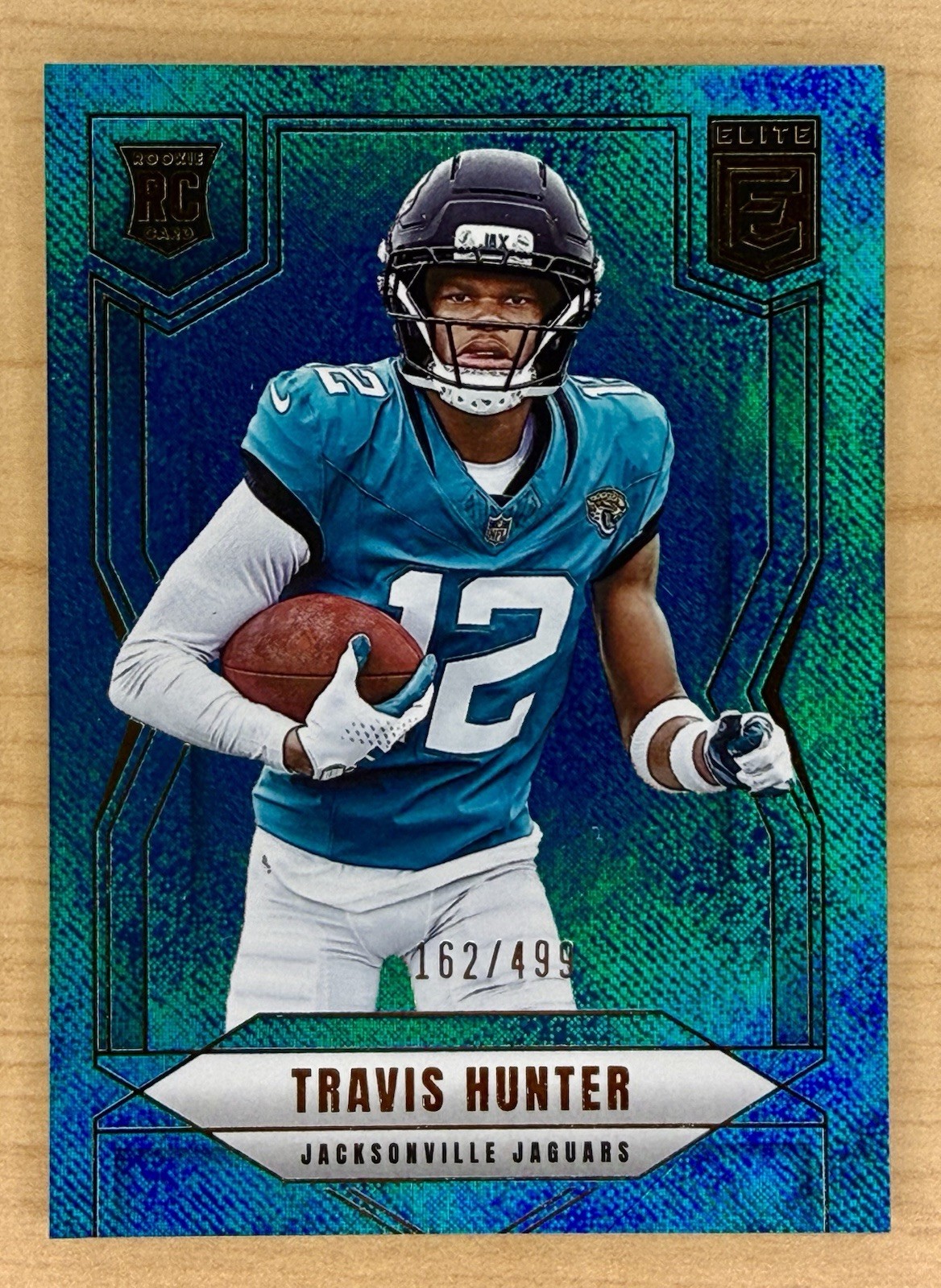 2025 Donruss Elite Travis Hunter RC Teal Matrix /499 Jaguars Rookie #114