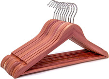 American Red Cedar Wooden Coat Suit Hangers, Wood Skirt Dress Hangers, Smooth Cu