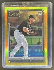 2022 Panini Three and Two Jake Burger RC Holo Gold Rookie #/12 White Sox