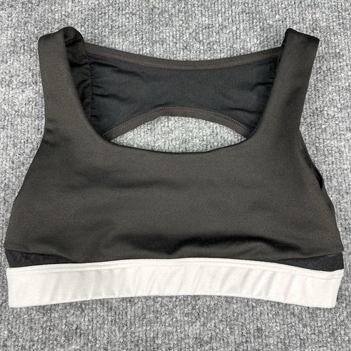 Jo + Jax Black White Cut Out Mesh Back Dance Top Cheer Active XXS Adult Sleek