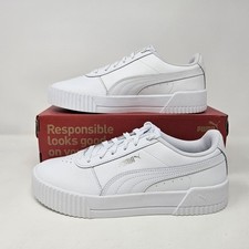 PUMA Carina L 'Triple White' Casual Sneaker / 370325-02 / Women's Size 8