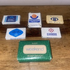 Vintage Collection of Hotel Soap Bars Including Old Avon Weekend Soap
