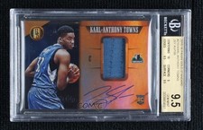 2015-16 Gold Standard 114/199 Karl-Anthony Towns BGS 9.5 Rookie Relic Auto RC