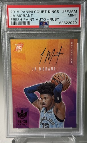 Ja Morant [Ruby] #FP-JAM 2019 Panini Court Kings Fresh Paint Autographs card