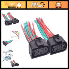 10-Pin HID Xenon Headlight Wiring Pigtail Connector Plug - 2Pcs for Audi VW A3 A