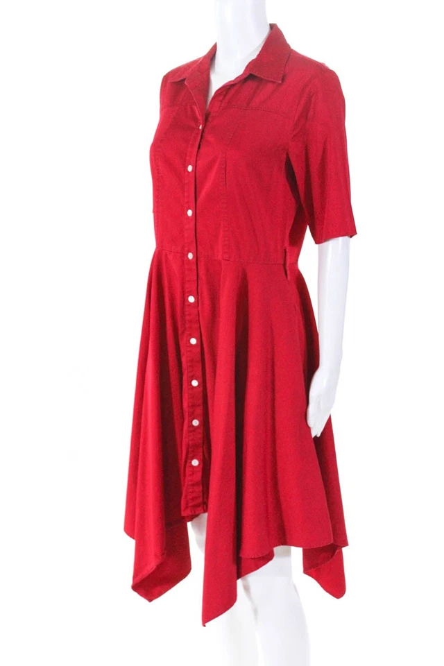 Camisa roja carmesí Badgley Mischka para mujer talla 6 11161164 Foto 2 de 4