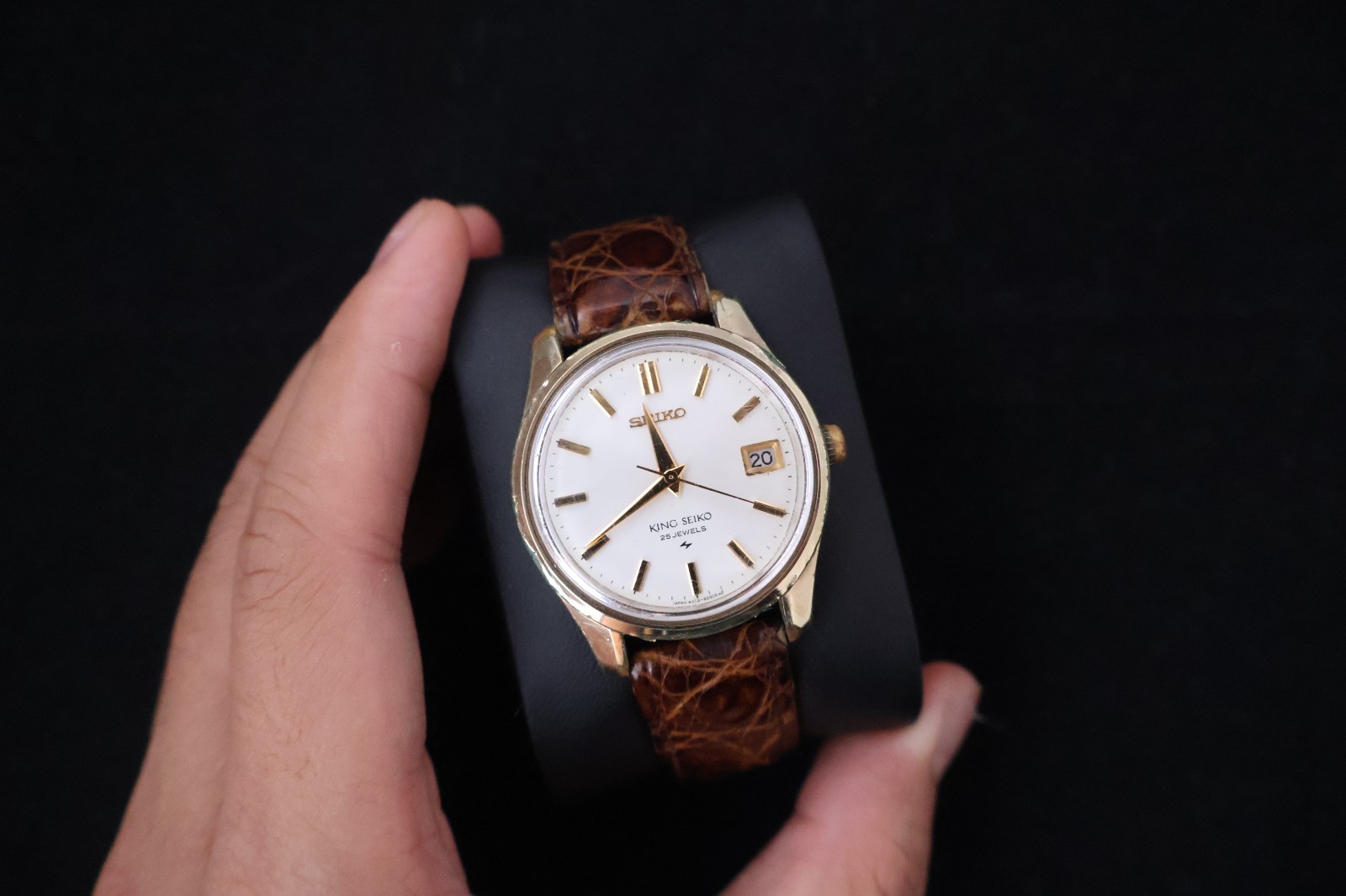 Serviced Rare Vintage 1968 King Seiko KS 25 Jewels Gold Medallion 4402-8000