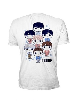 Funko BTS Proof White Tee Navy Graphic Large Unisex Kpop Fandom Shirt Top Album