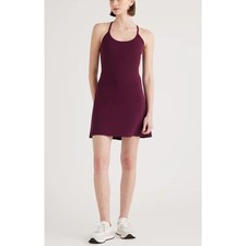 NWOT Quince Ultra-Form Active Dress, Plum, Sz XS