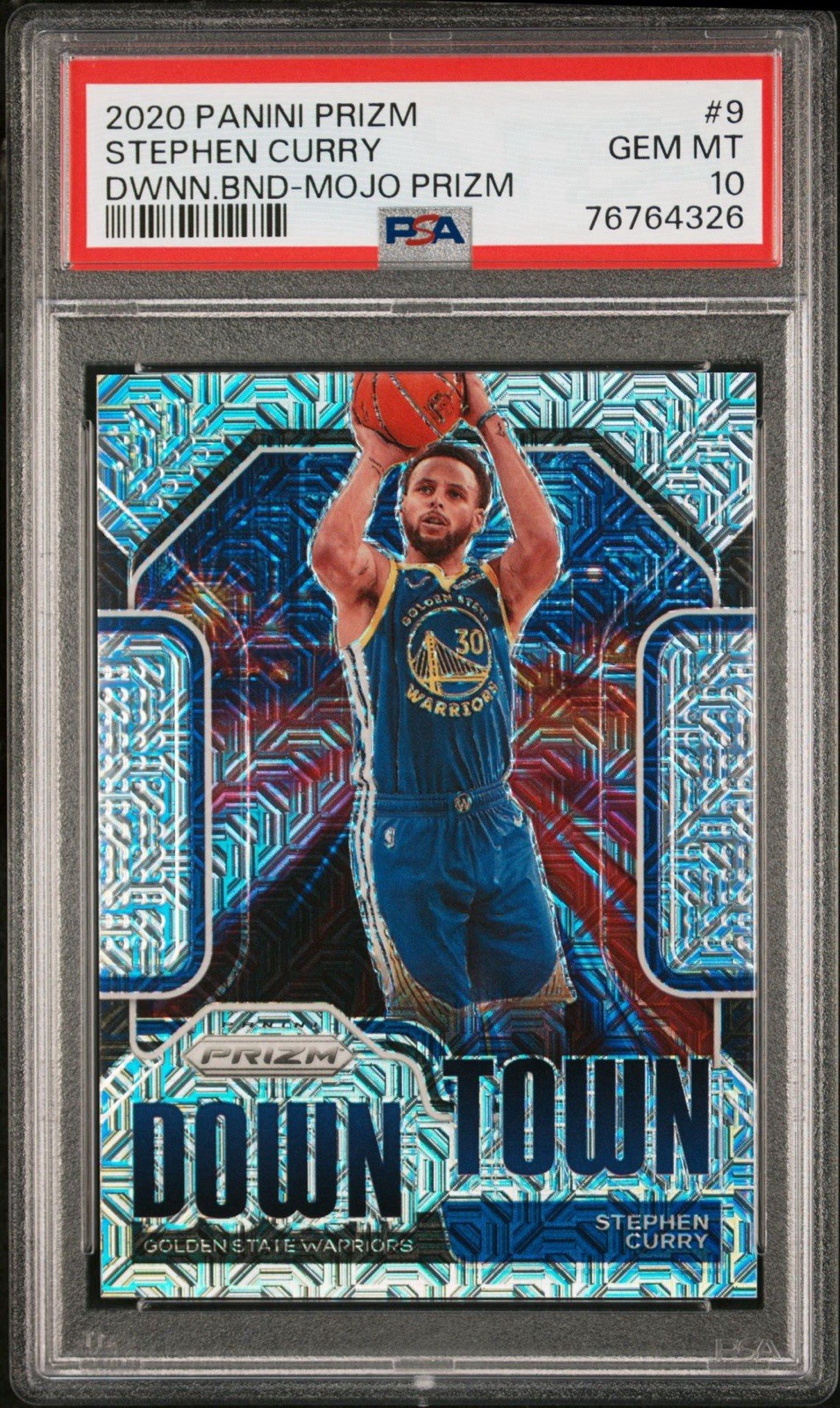 2020 Panini Prizm Downtown Bound Stephen Curry #9 Mojo Prizm /25 PSA 10 GEM MT