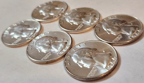 6x AU Washington Quarters – Random 1960s – 90% Silver – Uncertified (X37)