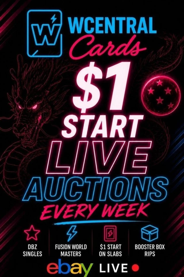 $1 START DBZ SINGLES, SLABS & RIPS