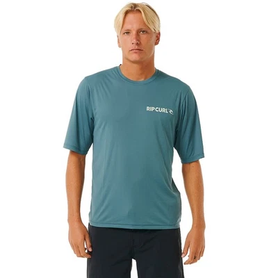 Rip Curl Icons Surflite UPF Kurzärmliges T-Shirt mit UV-Schutz - Blue Stone