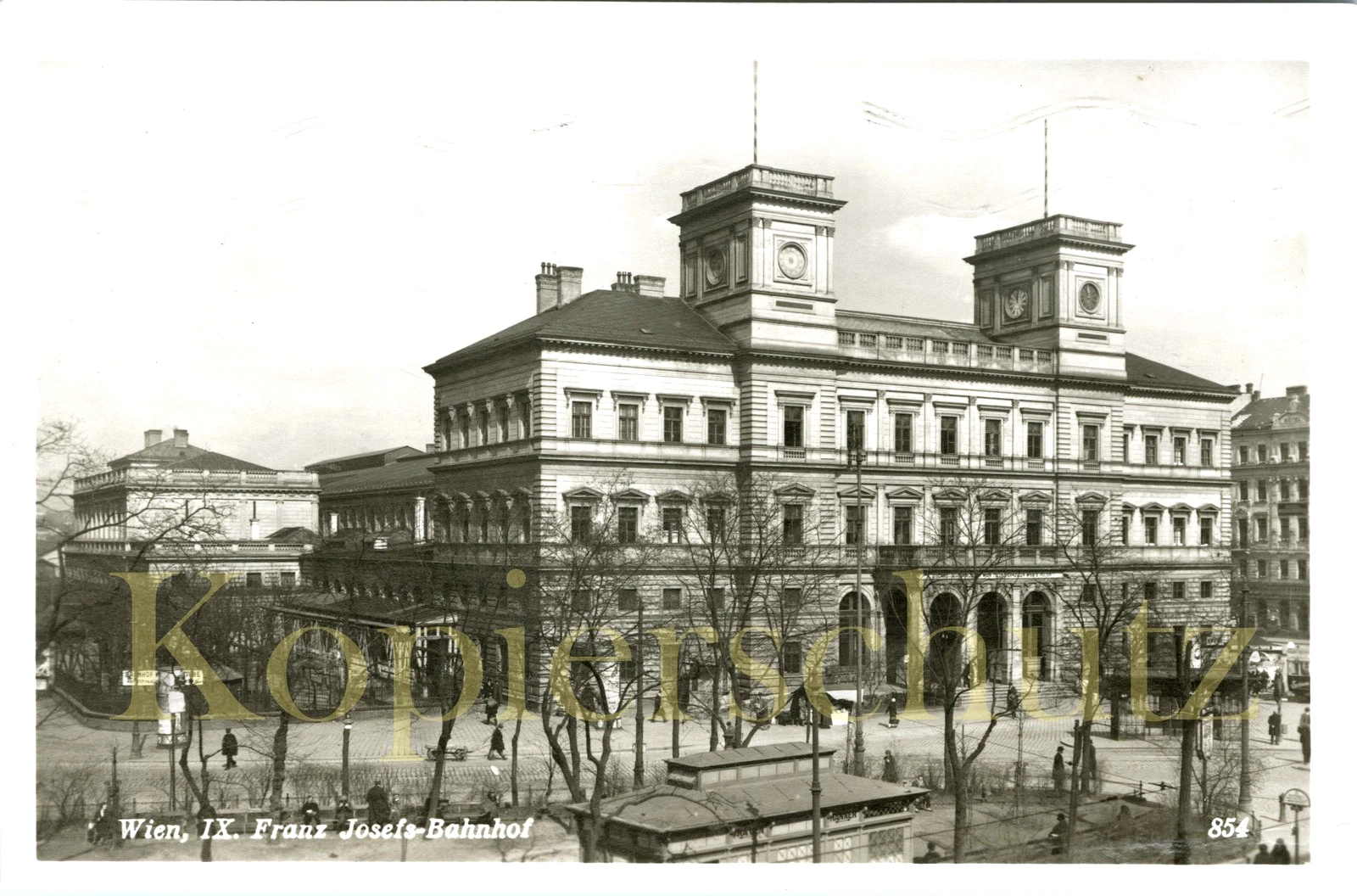 Historische Postkarte - Wien Franz Josefsbahnhof um 1925, Karte gelaufen 1930 - Bild 1 von 2